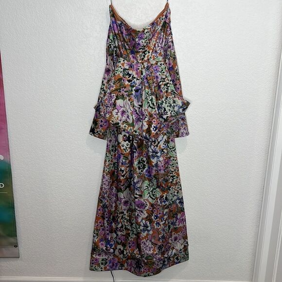 NWT Geisha Designs Anthropologie Strapless Train Floral Mini Dress XL - Picture 7 of 14